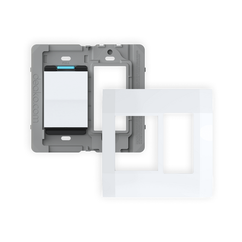 Connector™ (Backplate) with Outlet & Faceplate with Single-Pole Simple Rocker Switch
