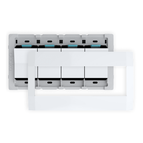 Quick Wire Connector™ (Backplate) & Faceplate with Single-Pole Simple Rocker Switch