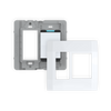 Backplate with Outlet & Faceplate with Single-Pole Simple Rocker Switch
