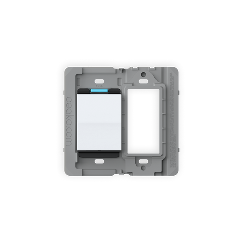 Backplate with Outlet with Single-Pole Simple Rocker Switch
