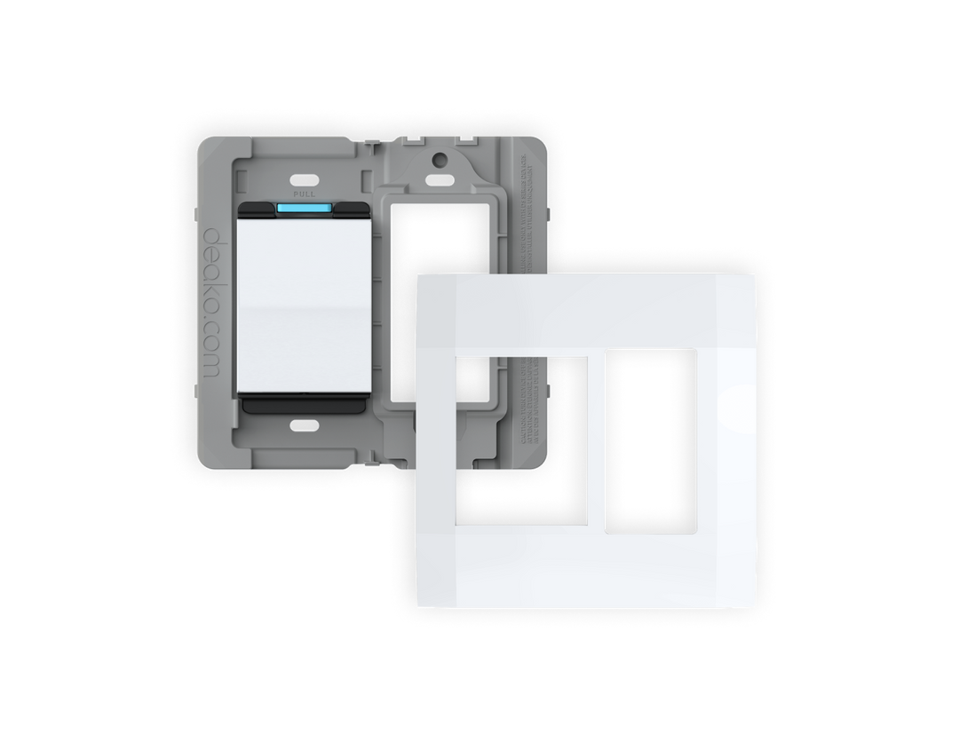 Backplate with Outlet with Single-Pole Simple Rocker Switch – Deako