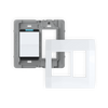 Backplate with Outlet & Faceplate with Single-Pole Simple Rocker Switch