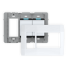 Backplate with Outlet & Faceplate with Single-Pole Simple Rocker Switch