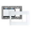 Backplate with Outlet & Faceplate with Single-Pole Simple Rocker Switch