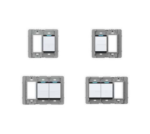 Backplate with Outlet with Single-Pole Simple Rocker Switch