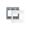 Universal Backplate & Faceplate with Single-Pole Simple Rocker Switch