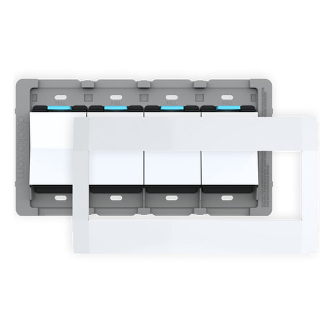 Universal Backplate & Faceplate with Single-Pole Simple Rocker Switch