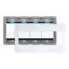 Universal Backplate & Faceplate with Single-Pole Simple Rocker Switch