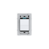 Universal Backplate with Single Pole Simple Rocker Switch