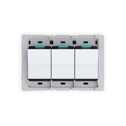 Universal Backplate with Single Pole Simple Rocker Switch