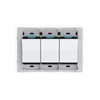 Universal Backplate with Single Pole Simple Rocker Switch