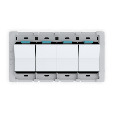 Universal Backplate with Single Pole Simple Rocker Switch