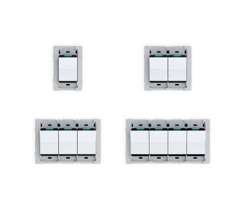 Universal Backplate with Single Pole Simple Rocker Switch
