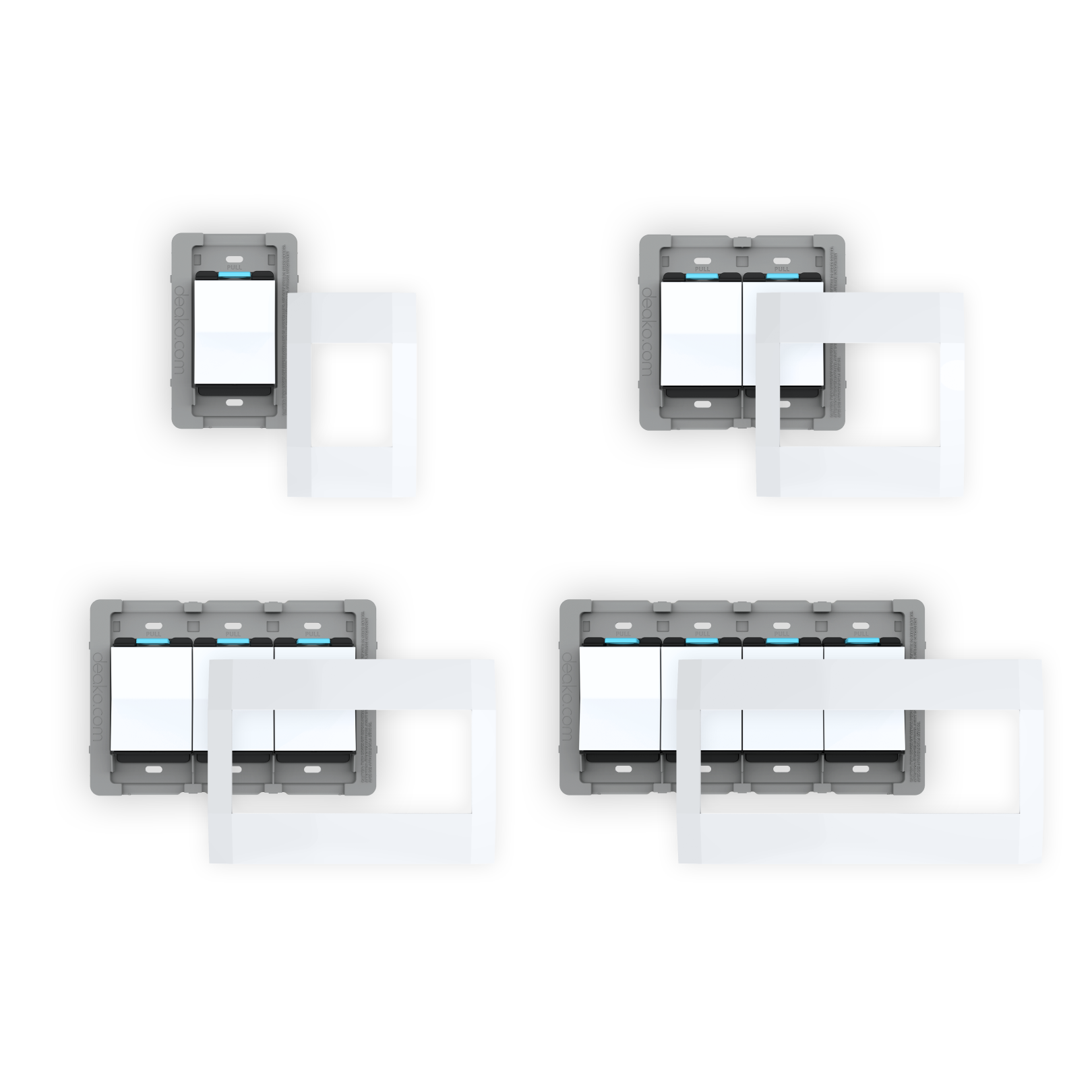 Universal Backplate & Faceplate with Single-Pole Simple Rocker Switch ...