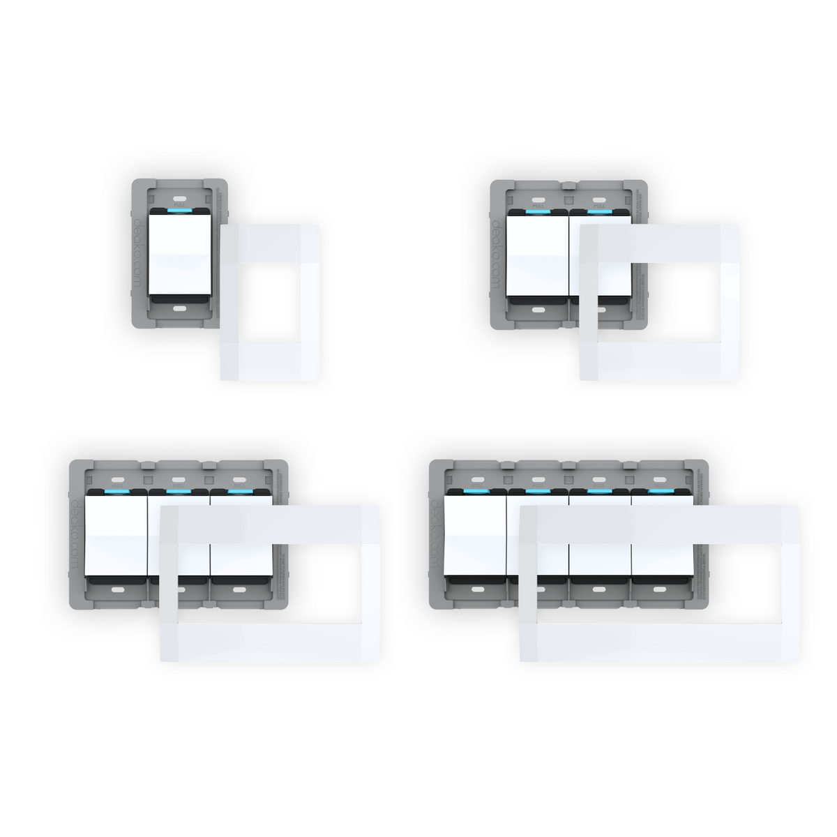 Switch Box Backplate Universal Backplate & Faceplate with Single-Pole Simple Rocker Switch ...