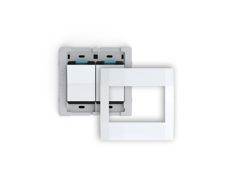 Quick Wire Backplate & Faceplate with Single Pole Simple Rocker Switch