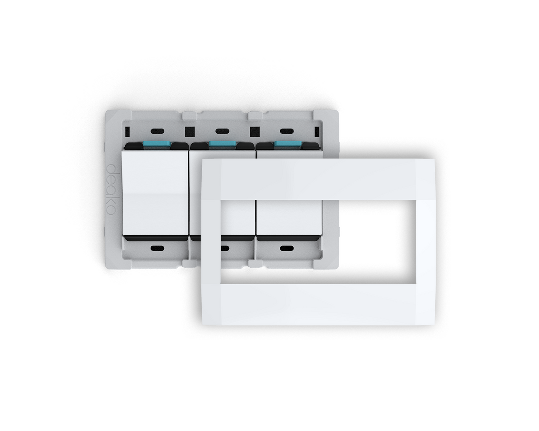 Simple Backplate Quick Wire Backplate & Faceplate with Single Pole Simple Rocker Switch ...