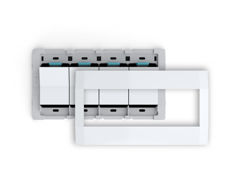 Quick Wire Backplate & Faceplate with Single Pole Simple Rocker Switch